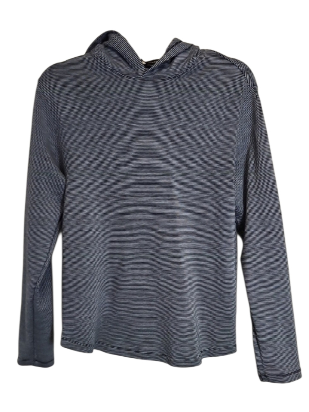 Vince Mens Striped Lightweight Long Sleeve Hoodie, Size Small
